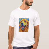 Levendig Van Gogh Geïnspireerd Hond Uni-Geslacht T T-shirt (Voorkant)