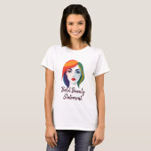 Levendig veelkleurig portret t-shirt (Voorkant volledig)