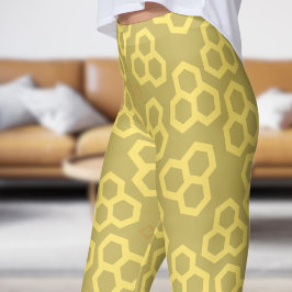 Levendig Vegas Gold Honey Home Patroon Leggings