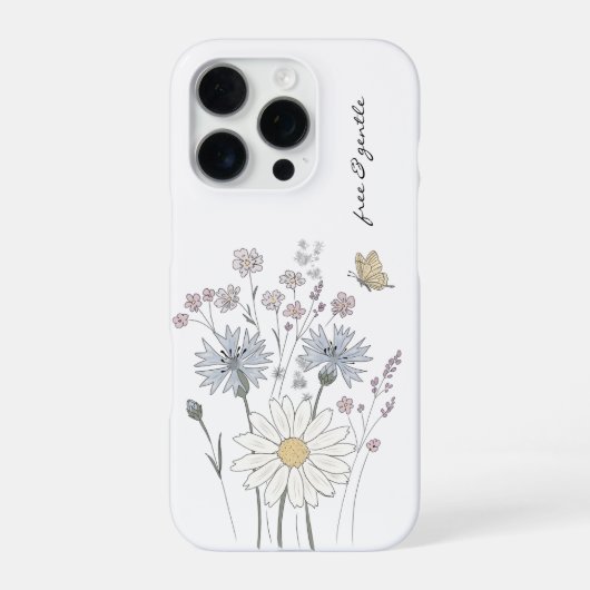 Levendig veld met wilde bloemen iPhone hoesje (Achterkant)