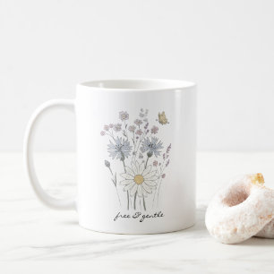 Levendig veld met wilde bloemen koffiemok
