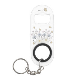 Levendig veld met wilde bloemen mini flessenopener