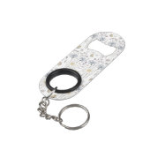 Levendig veld met wilde bloemen mini flessenopener (Achterkant Gekanteld)