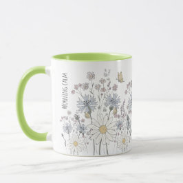 Levendig veld met wilde bloemen mok