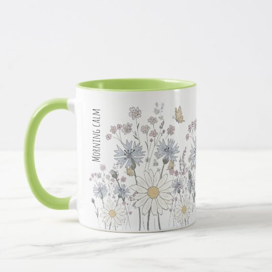 Levendig veld met wilde bloemen mok (Links)