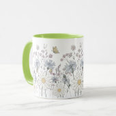 Levendig veld met wilde bloemen mok (Voorkant links)