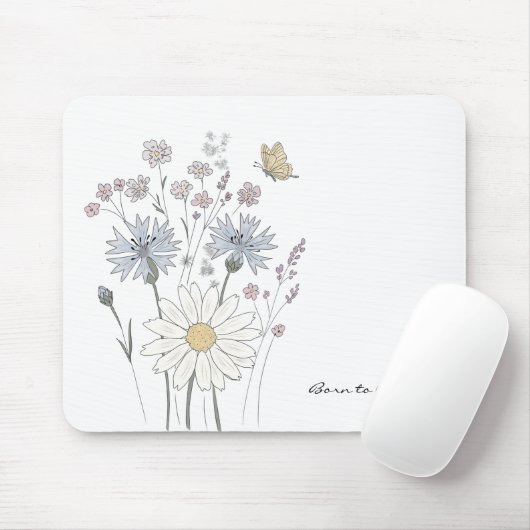 Levendig veld met wilde bloemen muismat (Met muis)
