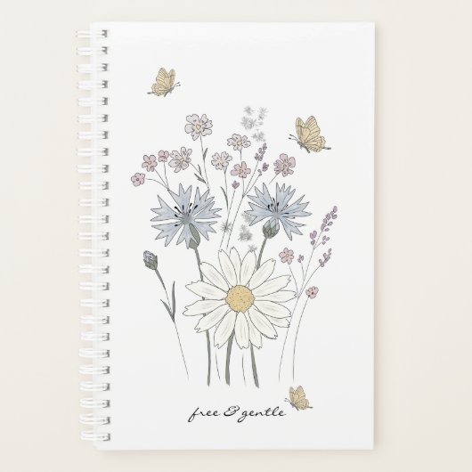 Levendig veld met wilde bloemen planner (Voorkant)