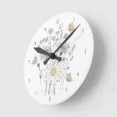 Levendig veld met wilde bloemen ronde klok (Hoek)