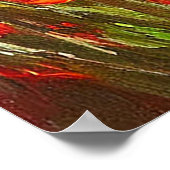 Levendig veld van bloeiende rode papavers poster (Hoek)