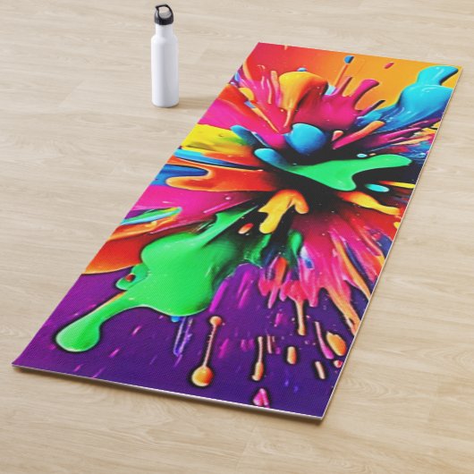 Levendig Verfexplosie-ontwerp Yogamat (In situ)