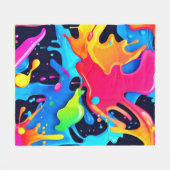 Levendig verfparty-ontwerp fleece deken (Voorkant (Horizontaal))