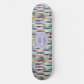 Levendig verticaal penseelstreekpatroon (1) persoonlijk skateboard (Voorkant)