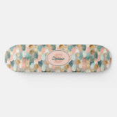 Levendig verticaal penseelstreekpatroon (2) persoonlijk skateboard (Horizontaal)