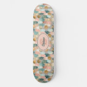 Levendig verticaal penseelstreekpatroon (2) persoonlijk skateboard (Voorkant)