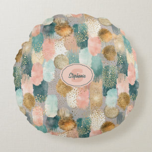 Levendig verticaal penseelstreekpatroon (2) rond kussen