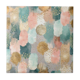 Levendig verticaal penseelstreekpatroon (2) tegeltje