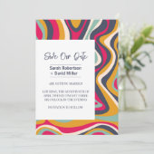 Levendig vet Abstract De datum opslaan Kaart (Staand voorkant)