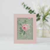 Levendig  Victoriaans Roos Briefkaart (Staand voorkant)