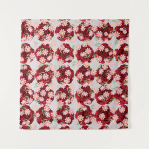 Levendig vierkant wandtapijt (57 x 57 inch) wandkleed