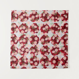 Levendig vierkant wandtapijt (57 x 57 inch) wandkleed