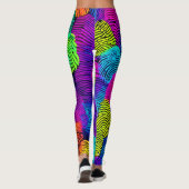 Levendig vingerafdrukontwerp leggings (Achterkant)