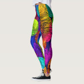 Levendig vingerafdrukontwerp leggings (Links)