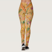 Levendig Vintage Bloemmotief Leggings (Achterkant)