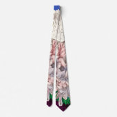 Levendig Vintage Botanisch Boeket Wilde Bloemen Stropdas (Achterkant)