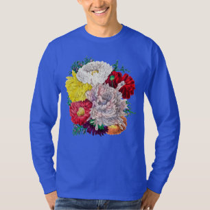 Levendig Vintage Botanisch Boeket Wilde Bloemen T-shirt