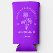 Levendig Violet Bachelorette September Geboorte Ma Seltzer Blikjeskoeler (Voorkant)