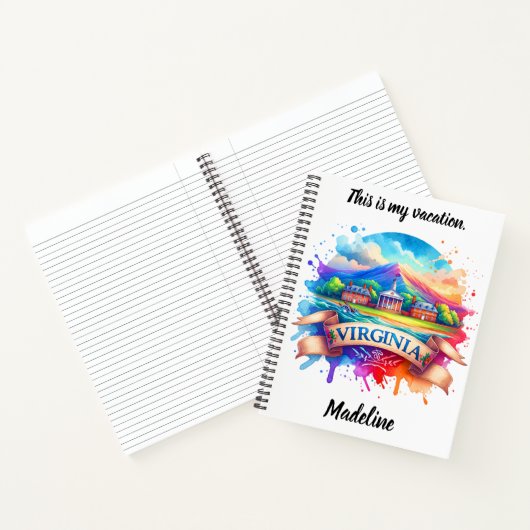 Levendig Virginia met historische bezienswaardighe Notitieboek (Binnen)