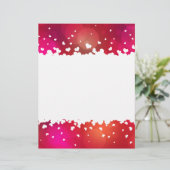 Levendig vliegende harten Border Letterhead Statio (Staand voorkant)