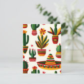 Levendig Volkse Latijns Feestdagenkaart (Staand voorkant)