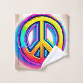 Levendig Vredeskunstwerk Bad Handdoek (Wasdoekje)