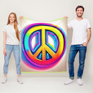 Levendig Vredeskunstwerk Fleece Deken