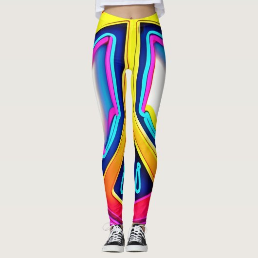 Levendig Vredeskunstwerk Leggings (Voorkant)