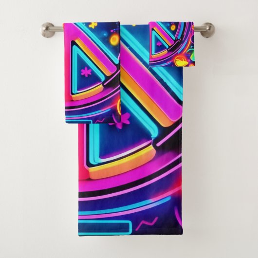 Levendig Vredesteken Ontwerp Bad Handdoek (Insitu)