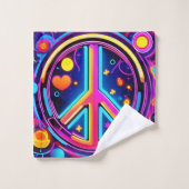 Levendig Vredesteken Ontwerp Bad Handdoek (Wasdoekje)