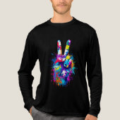 levendig vredesteken Tri-Blend shirt (Voorkant volledig)