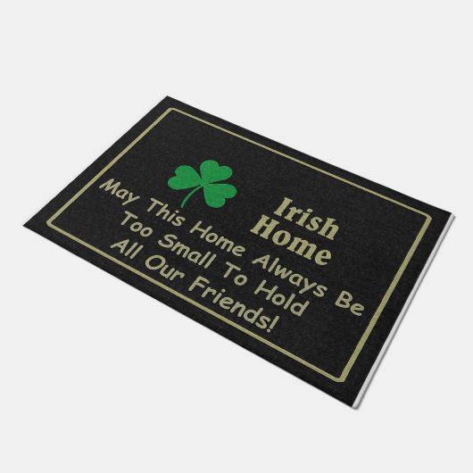 Levendig vriendschap Doormat, Cute Black Deurmat (Schuin)