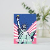 Levendig Vrijheidsbeeld VS - Visit New York Briefkaart (Staand voorkant)