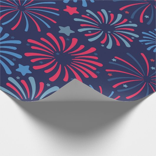 Levendig vuurwerkscherm cadeaupapier (Hoek)