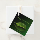 Levendig warm water op Label met bladreuzel (In situ)