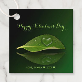 Levendig warm water op Label met bladreuzel