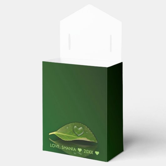 Levendig warm water op leder bedankdoosjes (Geopend)