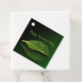 Levendig warm water op leder bedankjes labels (In situ)