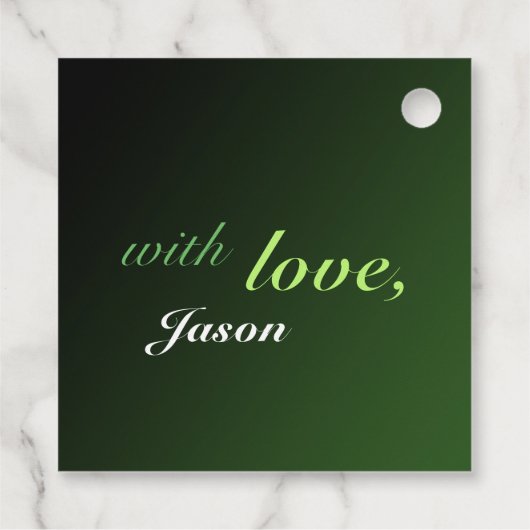 Levendig warm water op leder bedankjes labels (Achterkant)