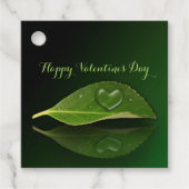 Levendig warm water op leder bedankjes labels (Voorkant)