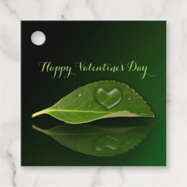 Levendig warm water op leder bedankjes labels